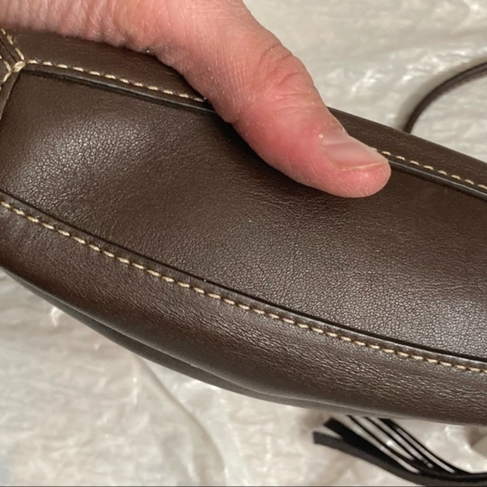 Coach brown leather vintage rare wristlet bag - Picture 7 of 10